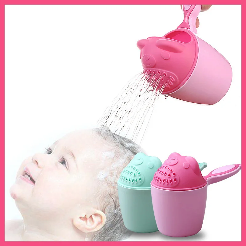 Taza de baño para bebé con asa y cucharas de juego sin BPA