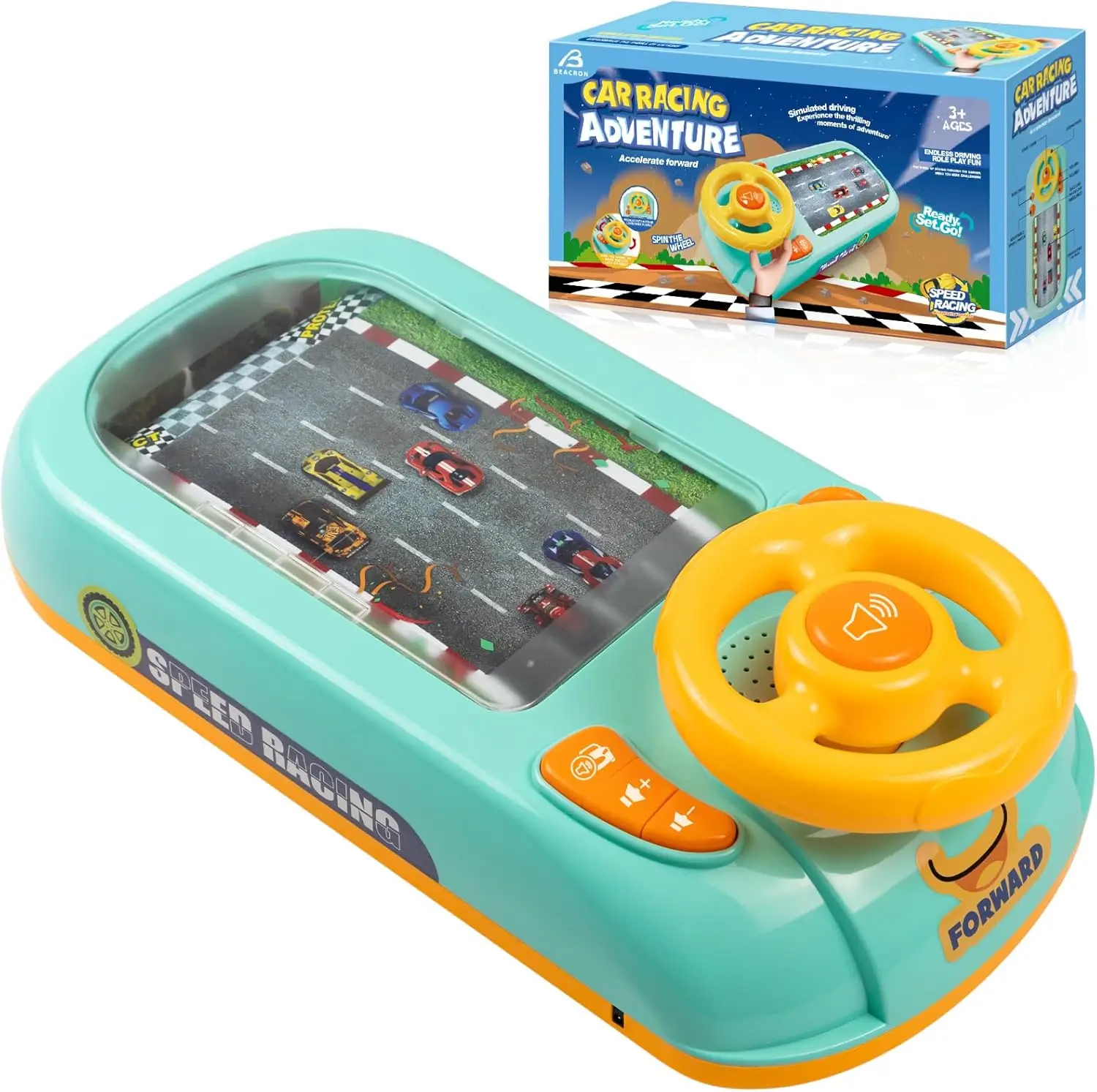 Volante Musical de juguete para niños de 4 a 6 años, juego de coche de carreras de conducción simulado con sonido, aprendizaje educativo interactivo