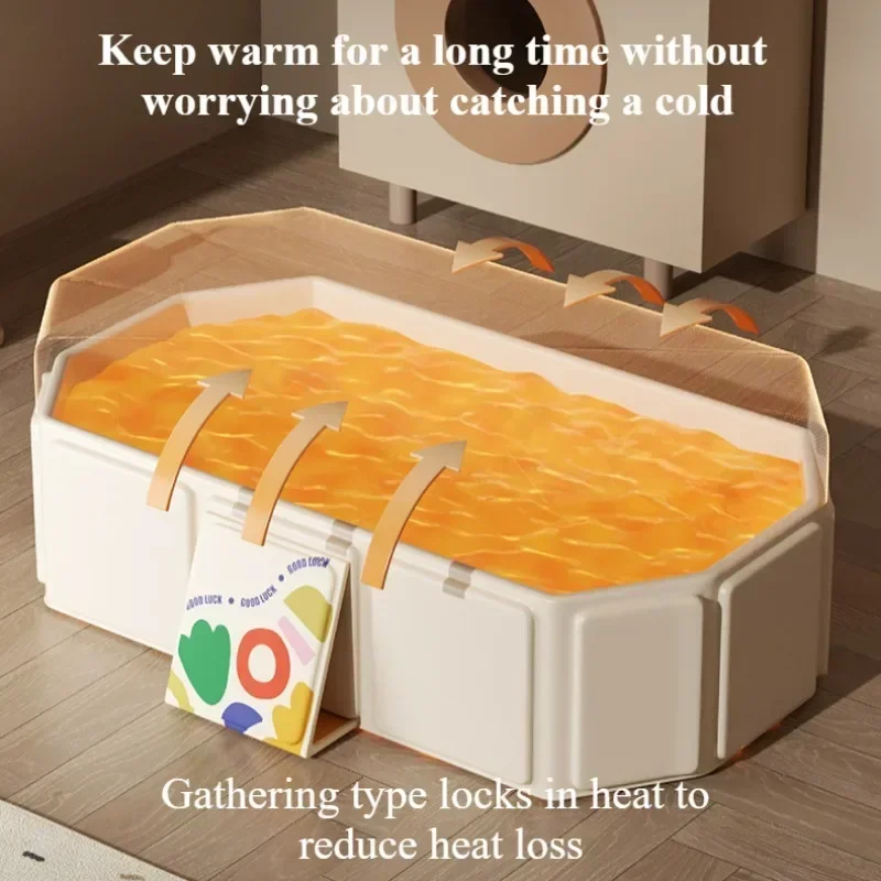 Bañera infantil plegable: baño grande de PVC para recién nacidos, lavabo portátil con base antideslizante para uso interior/exterior - imagen 3