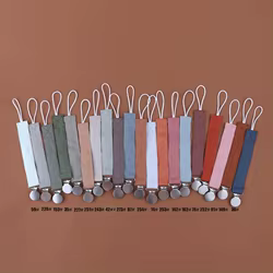 Cadena de Clip para chupete de bebé, soporte para pezones de estilo campestre de tela ramio, Clip de acero para chupete, 4 piezas/1 unidad