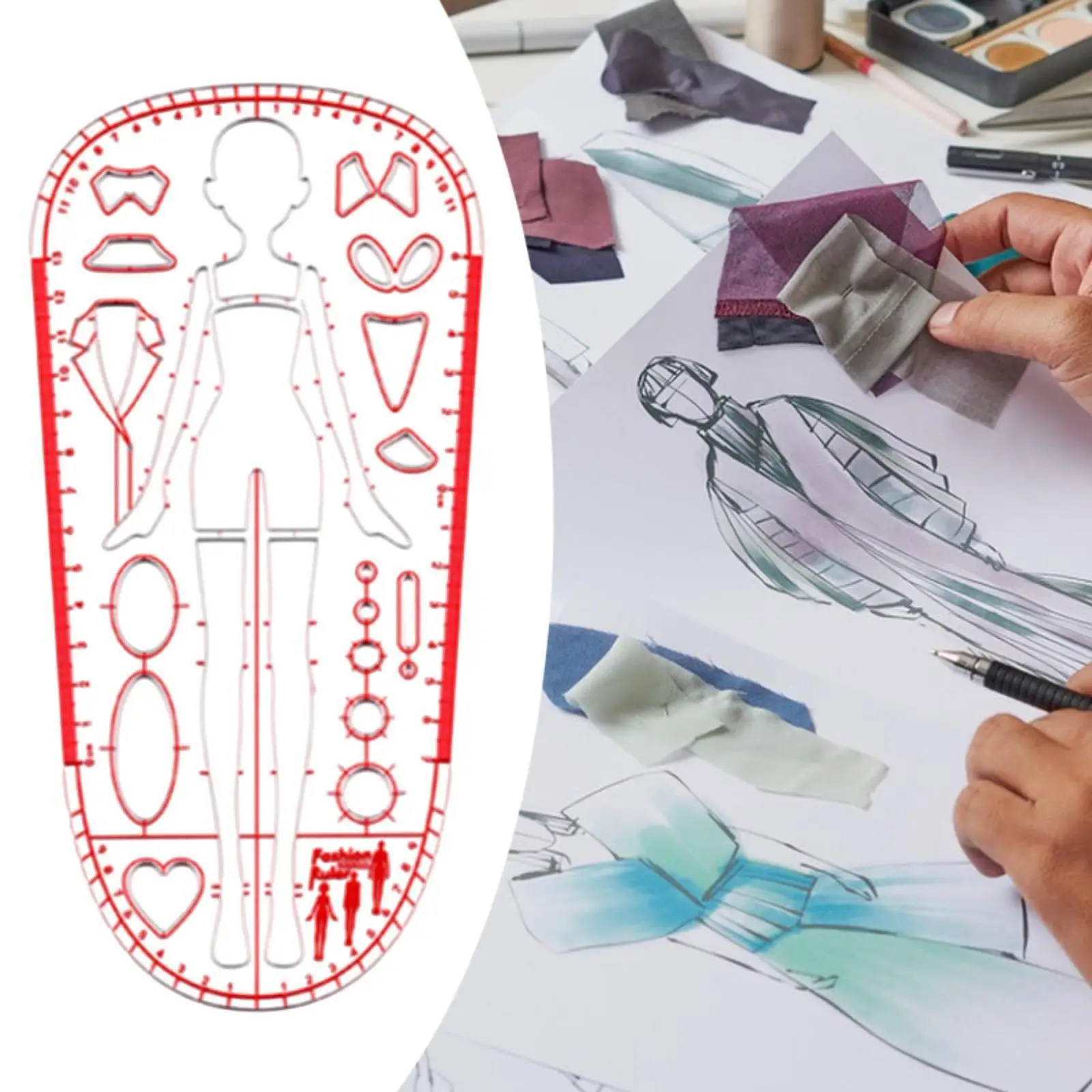 Fashion Drawing Template Ruler Lightweight Sewing Humanoid Patterns Design for Quilting Dressmaking Clothing Measuring Designers Fashion Drawing Template Ruler Lightweight Sewing Humanoid Patterns Design for Quilting Dressmaking Clothing Measuring Designers