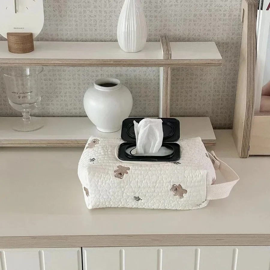 Caja de pañuelos con tapa de animales de dibujos animados, toallitas húmedas, bolsa colgante para coche, soporte de papel, almacenamiento extraíble, caja colgante de almacenamiento de servilletas