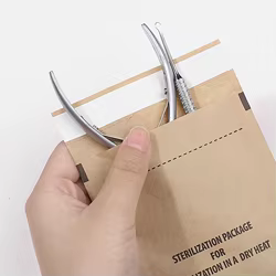 Bolsa de papel Kraft para manicura desechable, bolsas de desinfección autoselladas, limpieza de uñas de alta temperatura, suministros para decoración de uñas, 20 unids/set
