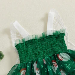 Vestido de Navidad para niña – Tul línea A con copos de nieve