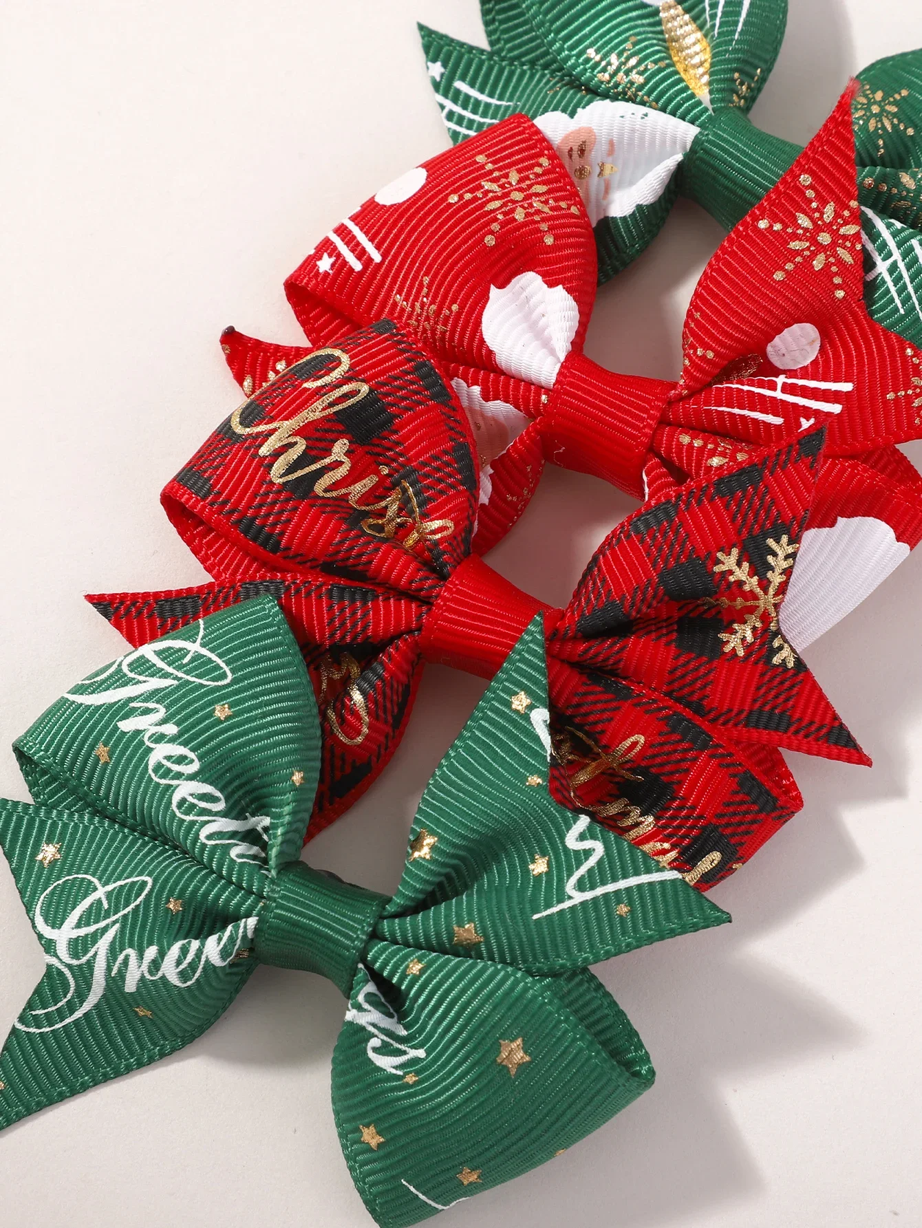 Accesorios pelo niña Navidad: conjunto de lazos, pinzas y horquillas - imagen 2