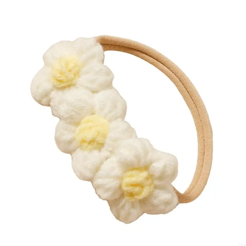 G99C Baby Floral Tandet Dadedy Band cabello encantador para sesiones fotos memorables Celebraciones 100 días Tocado - imagen 3