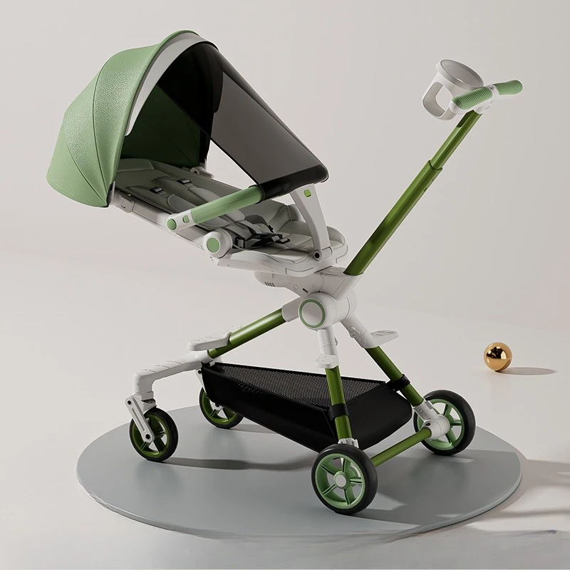 Cochecito reclinable liviano: plegable con una sola mano, asiento reversible, portabebés apto para viajes con dosel UPF y aprobación de cabina FAA