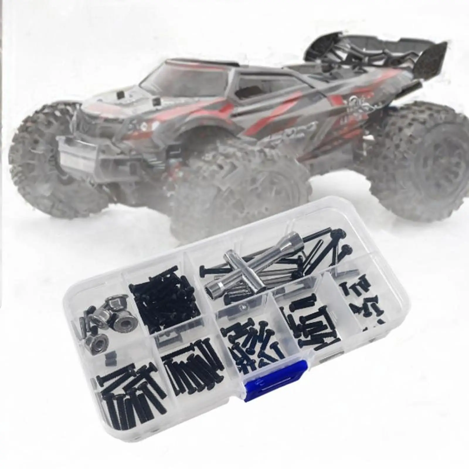 RC Car Screw Kit with Storage Box Repair Tool for 16207 16208 1/16 RC Car