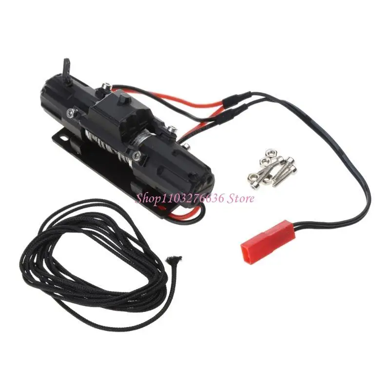 R6FD RC Car Dual Motors alambre acero modelo cabrestante automático accesorio para 1/10 coche trepador control remoto - imagen 4