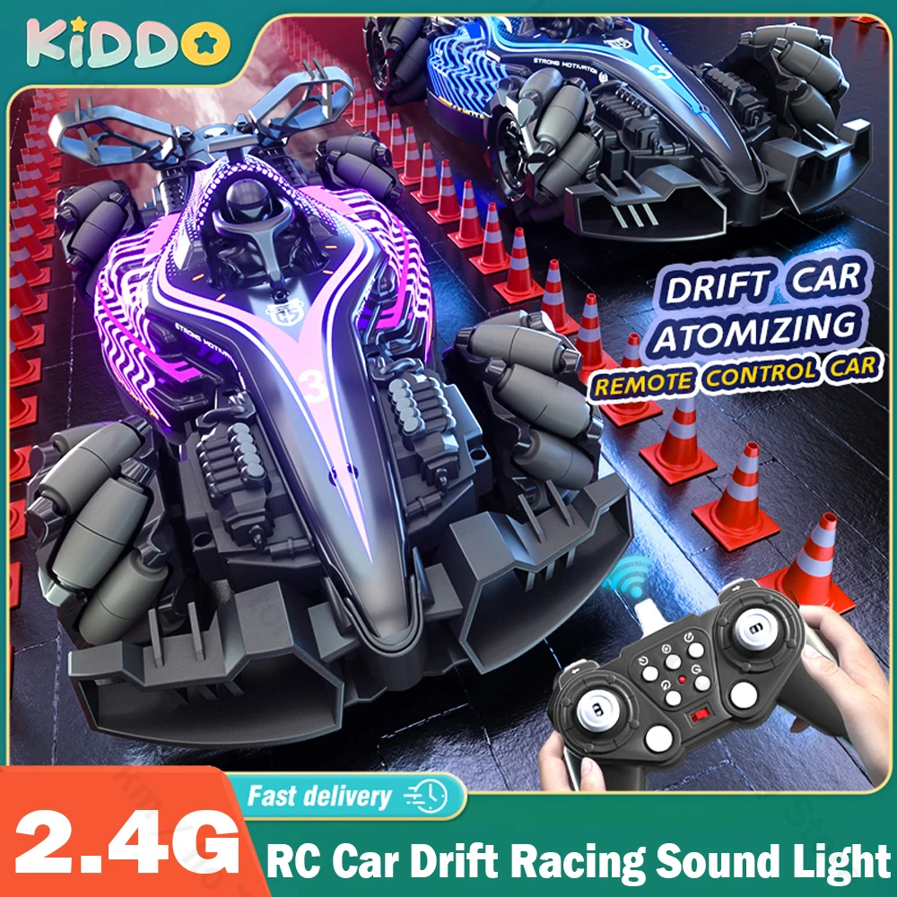 JJRC Q186 Drift RC Car Dual Contol  Gesture Control with Light  Music 2.4G Wireless Remote Control Racing Spray Stunt Car Xmas - imagen 2