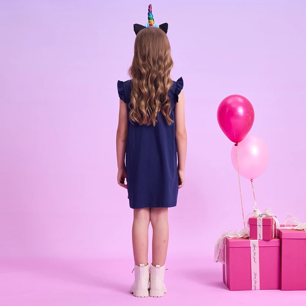 DXTON Vestido sin mangas de unicornio para niña - imagen 2