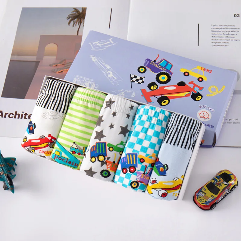Calzoncillos de algodón para niños con estampado de coches - imagen 5