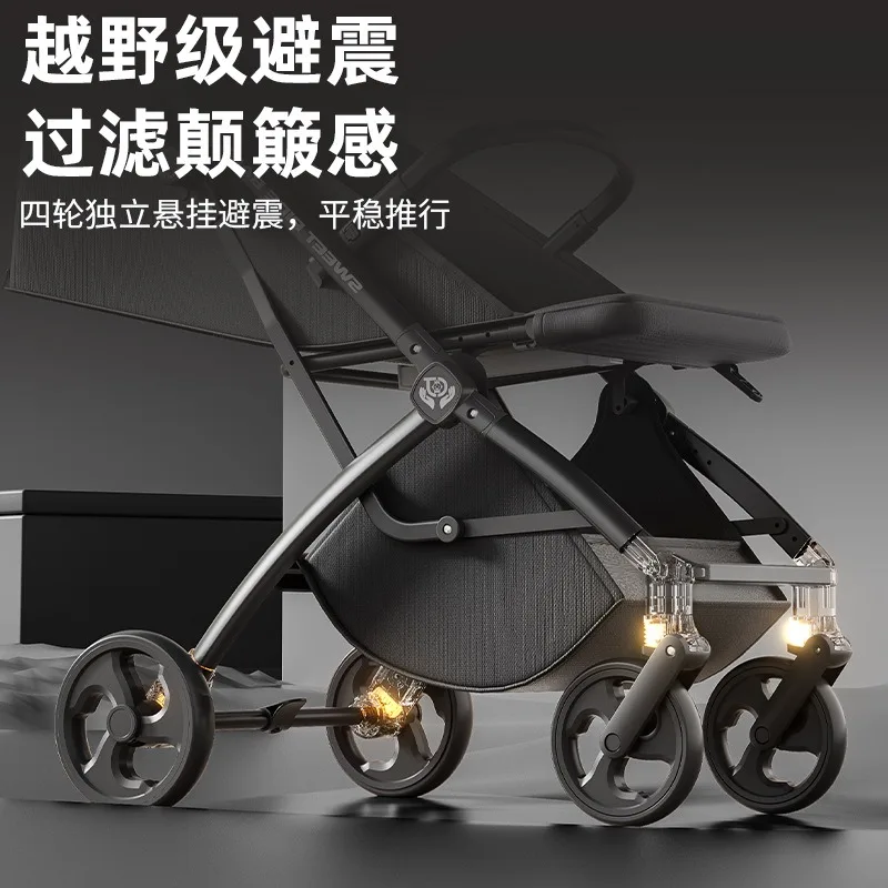 Cochecito bidireccional plegable ligero: asiento reversible para bebé - imagen 3