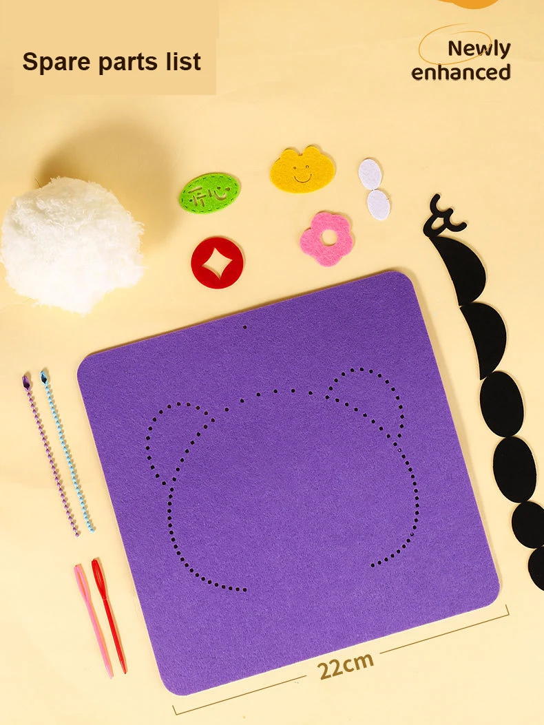 Bordado infantil con animales - Kit costura para principiantes - imagen 3