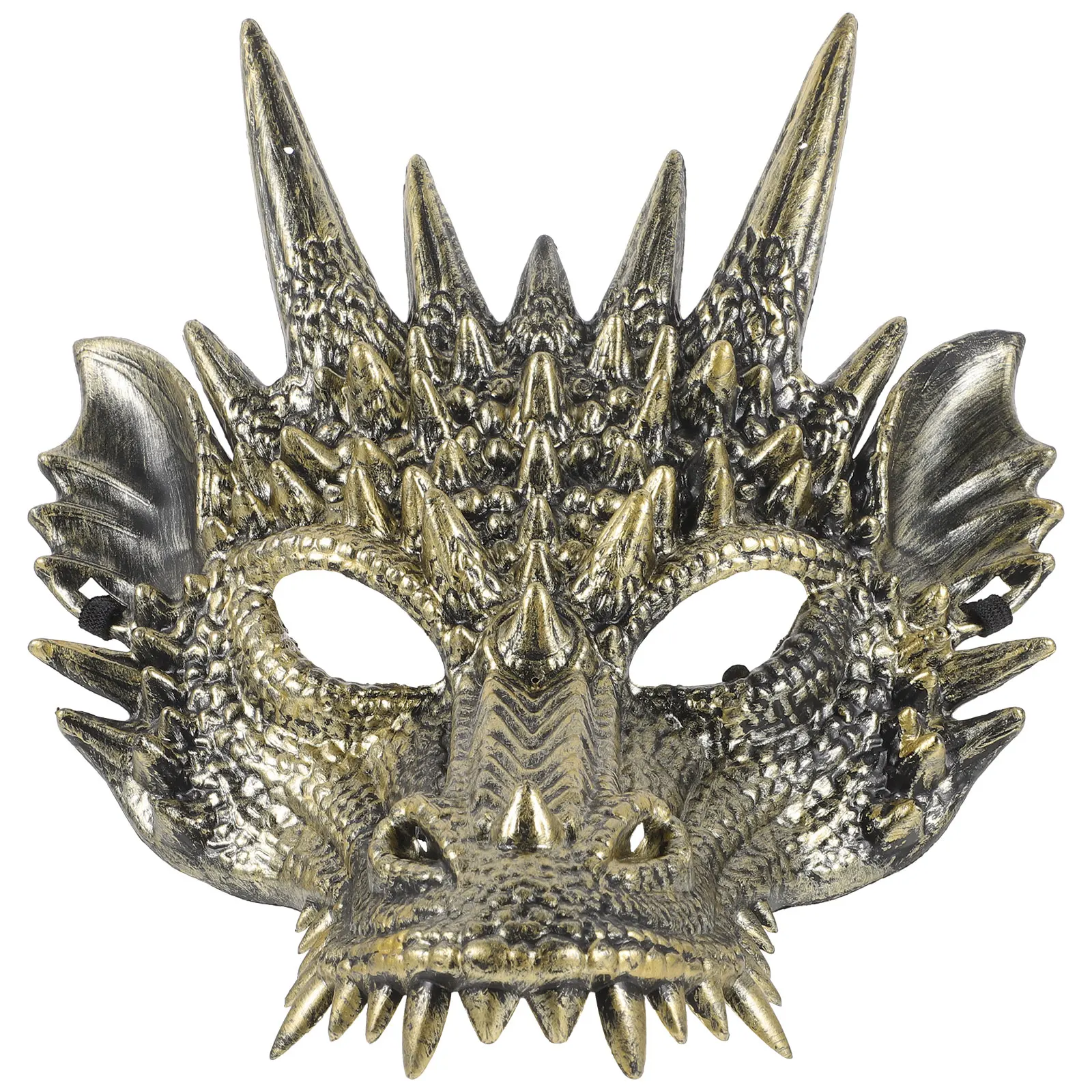 Máscara de dragón dorado, accesorios para disfraz de Halloween, diseño realista, artesanía duradera, accesorios para fiesta de disfraces para adultos - imagen 5
