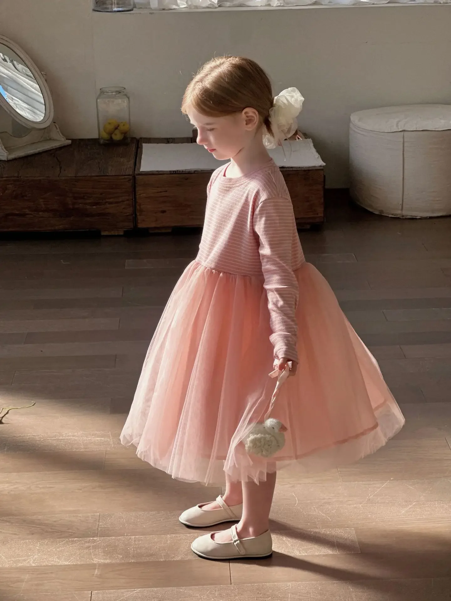 MILANCEL 2-7Y primavera otoño niñas vestidos de manga larga dulce Patchwork vestidos de tul para niños ropa elegante para niños - imagen 4