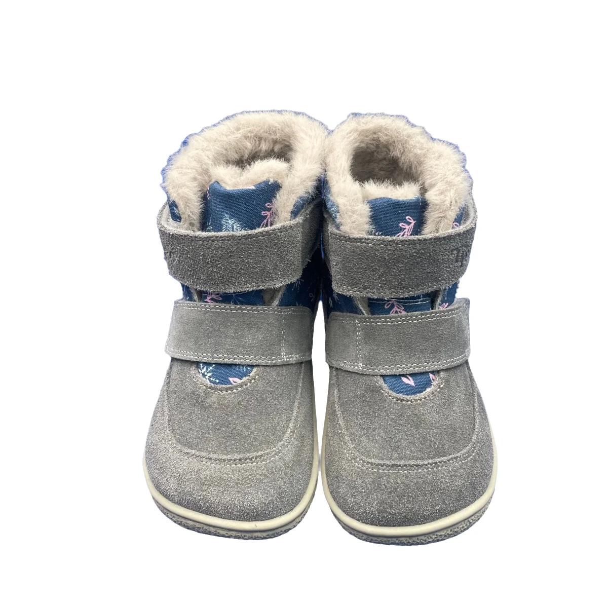 TipsieToes cuero genuino invierno descalzo dos correas bota más cálida forro de piel sintética plantilla bebé niño niña niño niños cálido - imagen 3