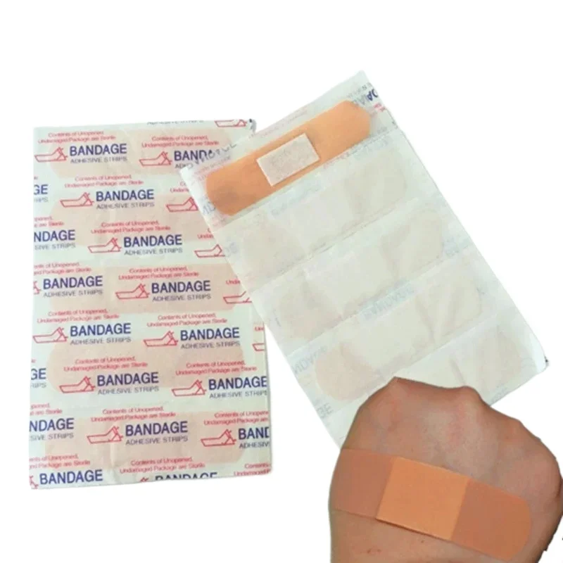 100 Uds 72x19mm tirita impermeable vendajes para la piel primeros auxilios yeso adhesivo para heridas viaje en casa campamento al aire libre kits de emergencia