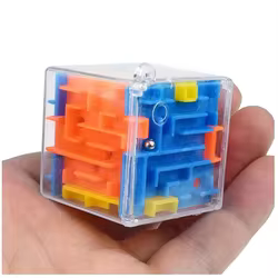 Mini cubo mágico de laberinto 3D, rompecabezas transparente de seis lados, Cubo de velocidad, cubos de bola rodante, juguetes de laberinto para niños, juguetes para aliviar el estrés