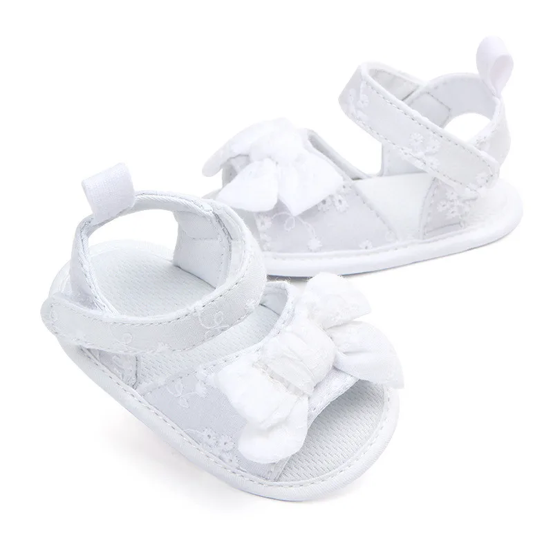 Sandalias de bebé antideslizantes de verano con lazo y algodón - imagen 5