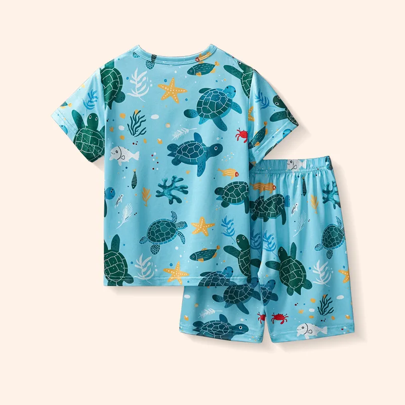 Conjunto verano niño playa: camiseta y shorts estilo fresco moderno - imagen 4