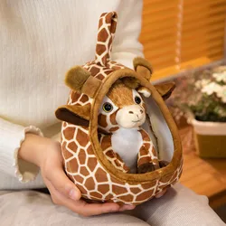 Peluches realistas de animales salvajes – León, tigre y jirafa