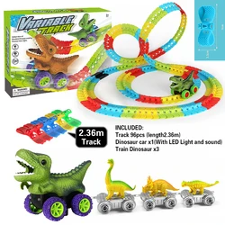 Pista de coches infantil LED con sonido – Juego de antigravedad