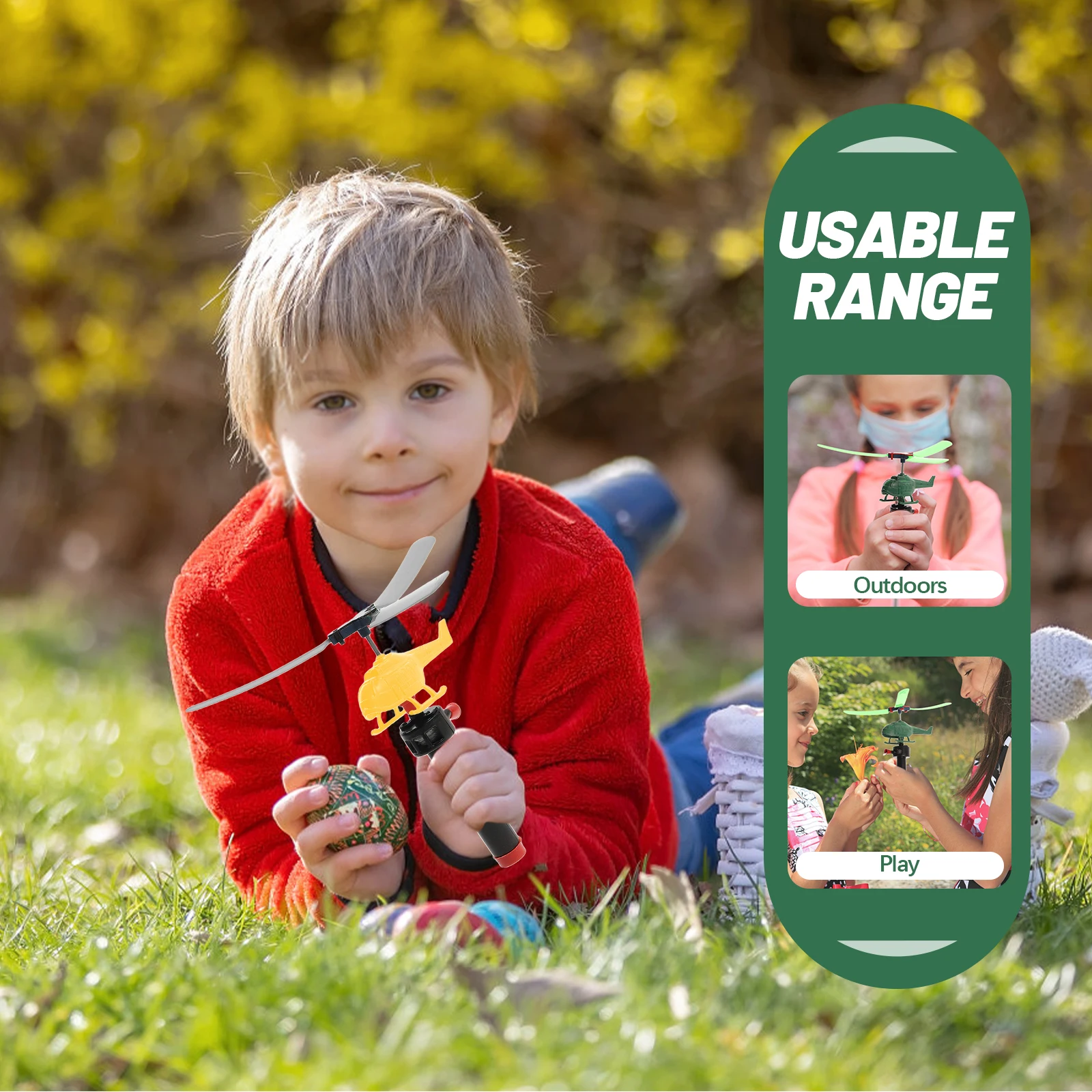 8 Uds. De juguetes voladores con cuerda para tirar, avión para el desarrollo de la amistad, helicóptero, diversión familiar de plástico - imagen 2