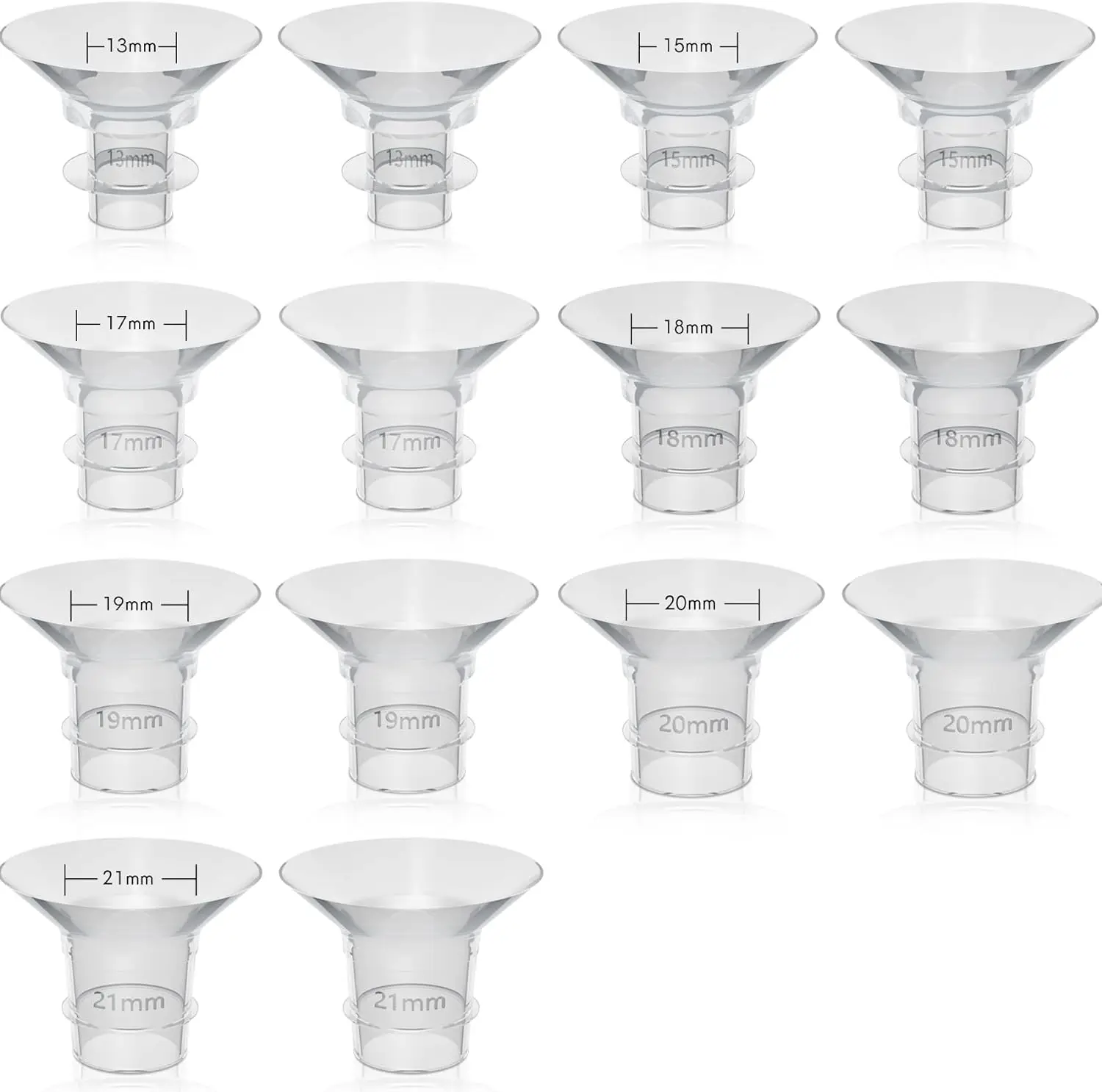 Insertos de brida de 13/15/17/18/19/20/21 mm, compatibles con Momcozy S12 Pro S9 M5, etc., extractor de leche portátil de 24 mm, escudo/brida de 24 mm