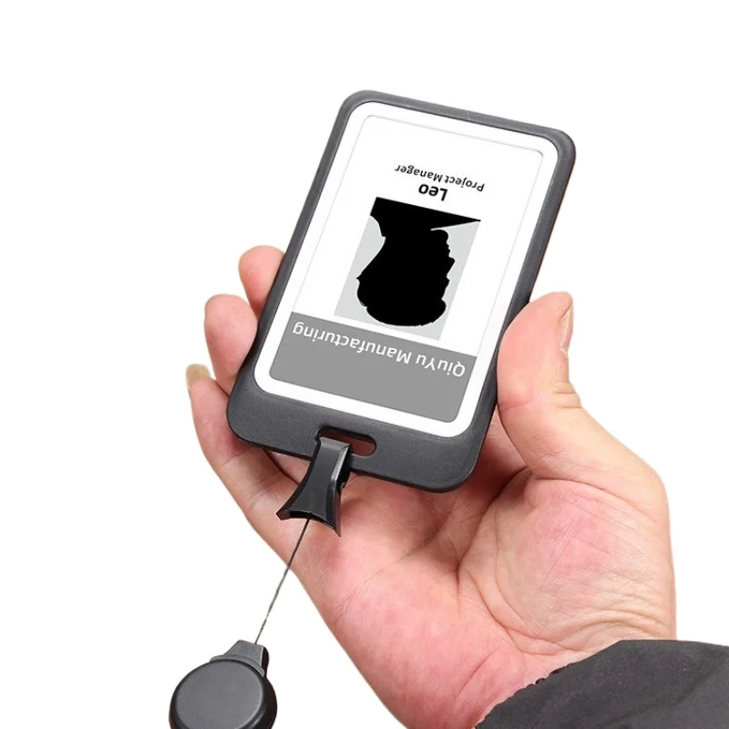 Carrete de insignia retráctil transparente con cordón, soporte de credencial de identificación extraíble para accesorios de trabajo de enfermera - imagen 4