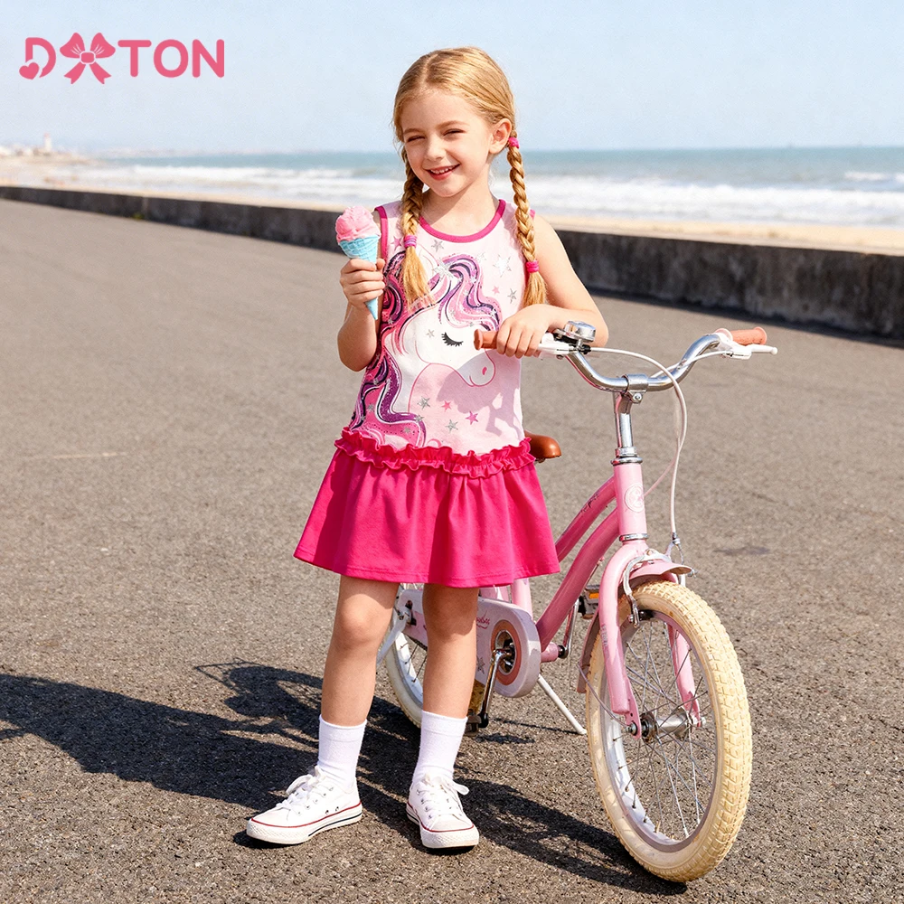 DXTON Vestido sin mangas de unicornio para niña verano - imagen 2