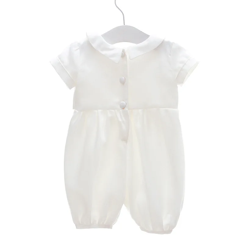 Conjunto de bautizo blanco para bebé con sombrero – 2 piezas - imagen 5