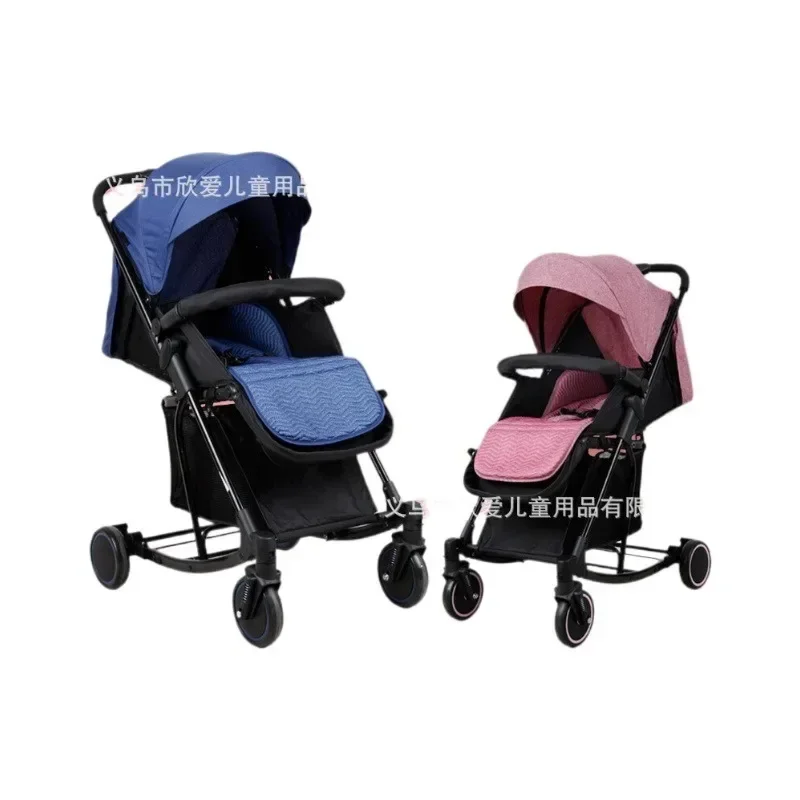 Los cochecitos de bebé pueden sentarse o acostarse, cochecitos de bebé plegables que absorben los golpes para recién nacidos, cochecitos de alto paisaje - imagen 4