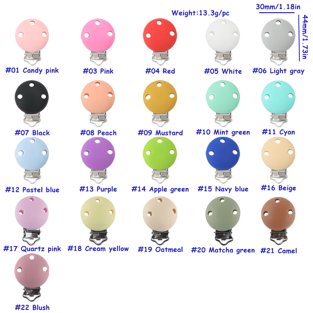 Kovict 3 unids/lote Clips de silicona 30mm soporte forma redonda corazón DIY bolsa sombrero cadena para fabricación joyería accesorios hechos a mano - imagen 5