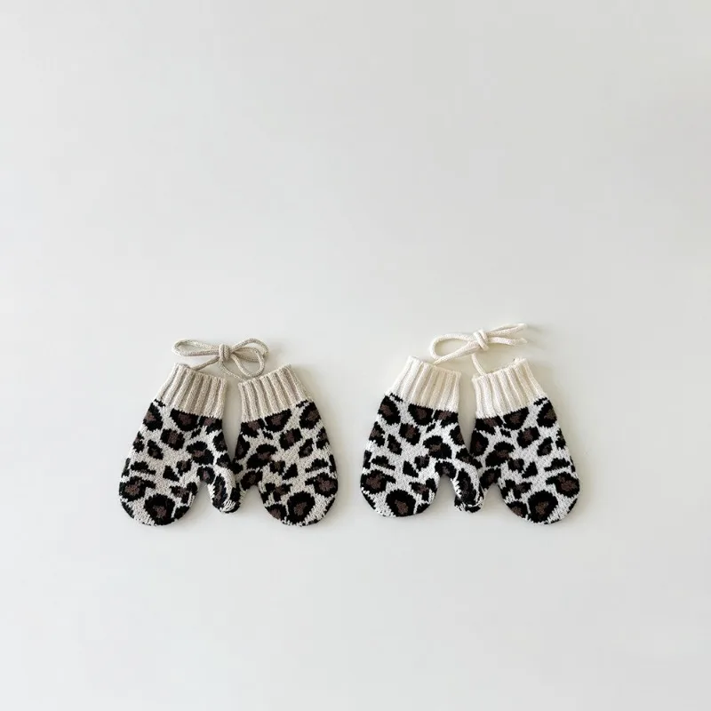 Guantes de invierno para bebé – Estampado leopardo antiviento - imagen 5