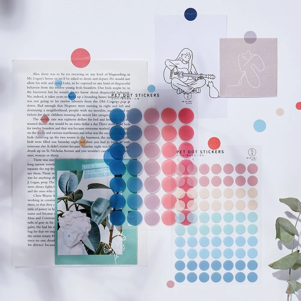 Pegatinas redondas de punto para mascotas, sellado para etiqueta autoadhesiva de álbum de recortes, decoración de diario, suministros escolares de oficina, juguete para niños, 3 hojas de 120 piezas