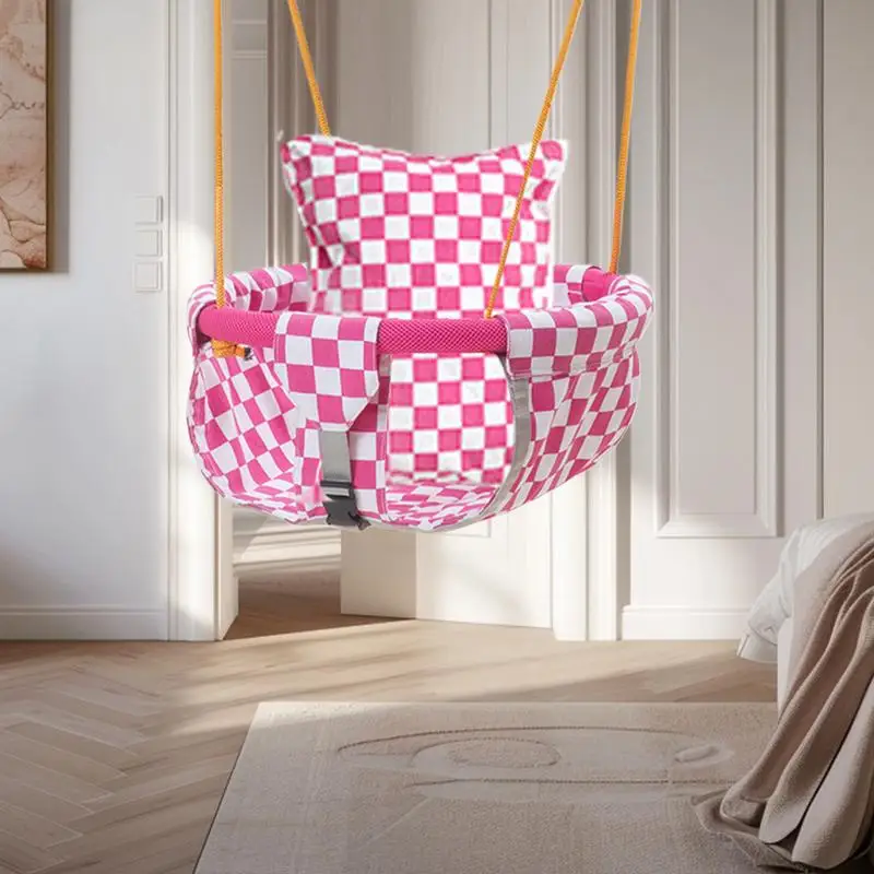 Columpio divertido para niños pequeños, conjunto de columpio para interior y exterior, accesorios ajustables para patio de juegos - imagen 3