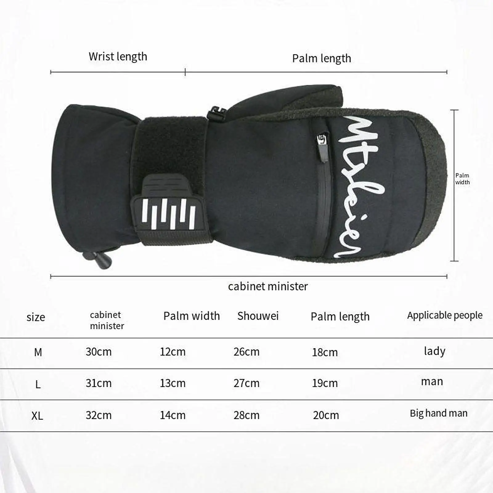 Ski Gloves Waterproof Warm Skiing Equipment Winter Gloves Men Women for Running Mountain Climbing Skiing Skating Snowmobiling