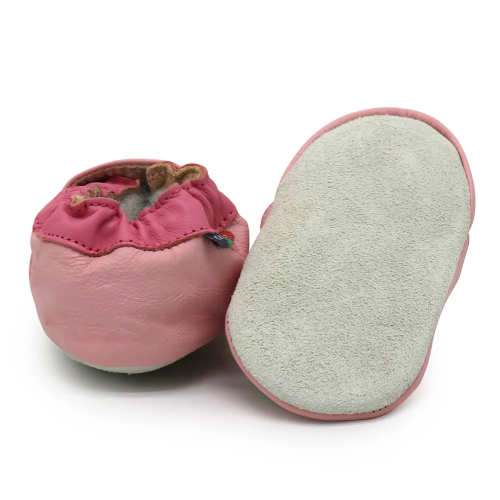 004Carozoo, zapatos de piel de oveja suave para niña, zapatos de suela blanda para niño pequeño, zapatillas para niño, calcetines de interior, botas Unisex para bebé - imagen 5