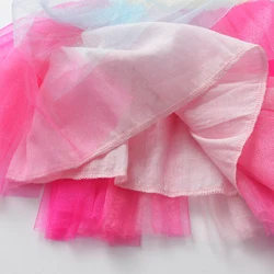 DXTON Falda tutú patchwork para niña – Vestido de baile elástico