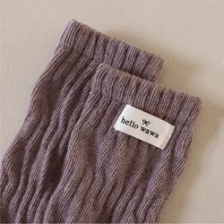 Calcetines altos de algodón para niñas – estilo retro sin costuras