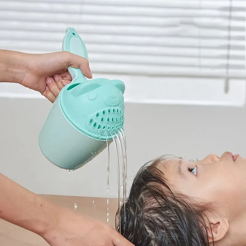 Gorros de baño para bebé, taza de champú para niños pequeños, cucharas de ducha para niños, taza para lavar el cabello, herramienta de baño para proteger los ojos del bebé - imagen 2