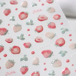 Pegatinas decorativas DIY de frutas con lazo conejo, estilo INS