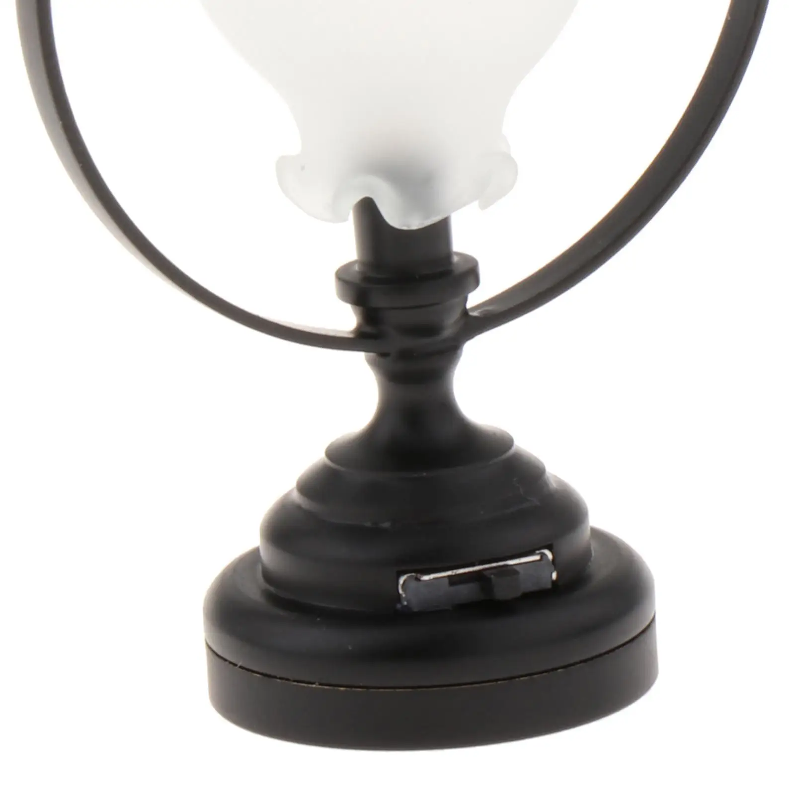 1:12 Scale Dollhouse Table Lamp Micro Landscape Scenery Supplies Metal Desk Lights for Bedroom Kitchen Garden Home Living Room