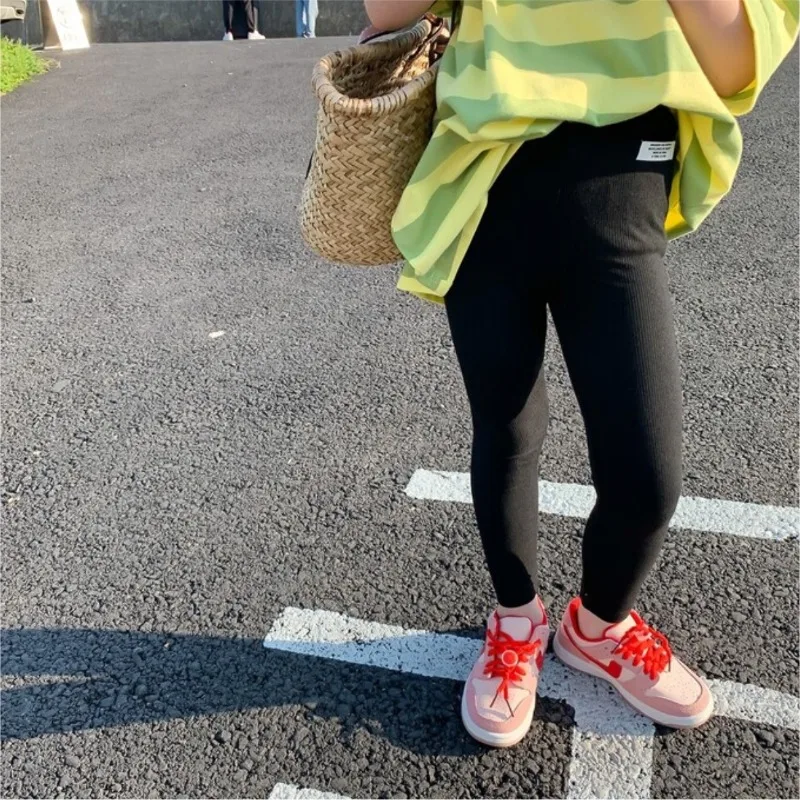 2025 nuevas polainas coreanas para niñas: capris finos y transpirables de verano, cintura elástica, cómodas, versátiles para uso diario y al aire libre - imagen 3