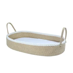 Cesta transportín bebé estilo Bohemia con alfombrilla integrada