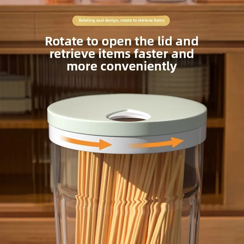 Contenedor hermético de alimentos transparente para cocina y despensa