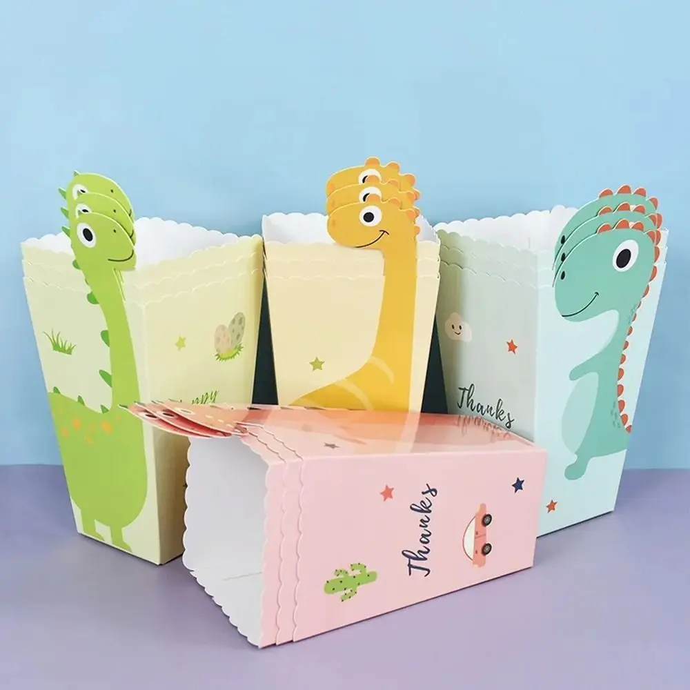 Cajas de dinosaurios de dibujos animados para niños, decoración de fiesta de cumpleaños, 12 piezas - imagen 3