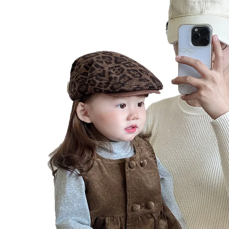 Gorra newsboy leopardo bebé unisex para primavera y otoño - imagen 5