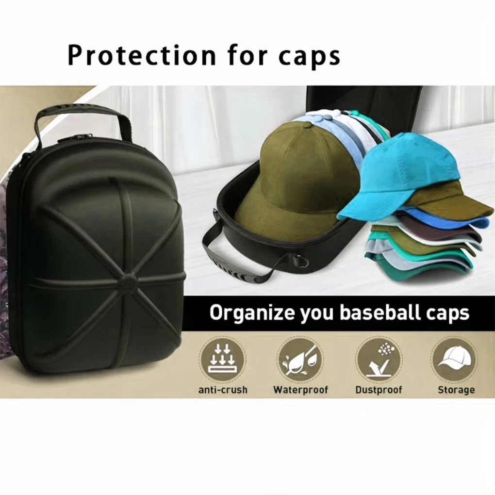 Bolsa de almacenamiento portátil para gorra de béisbol dura, organizador de sombreros, bolso multifuncional para viajes, bolsos al aire libre - imagen 3